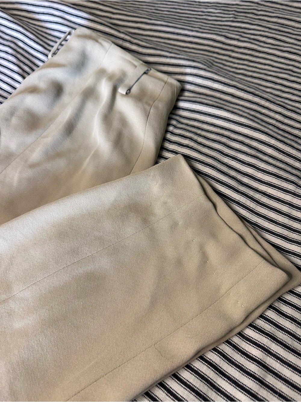Linda Allard Ellen Tracy Beige Tailored Office Dress Pants Size 8 - Picture 5 of 6